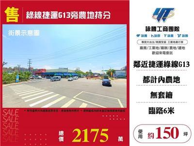 新坡市區10米雙面臨路農地