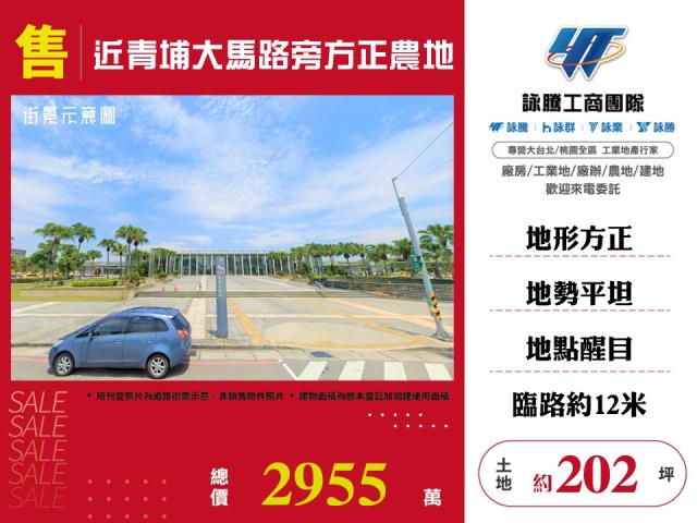 中壢大江內定七街農業區農地出售